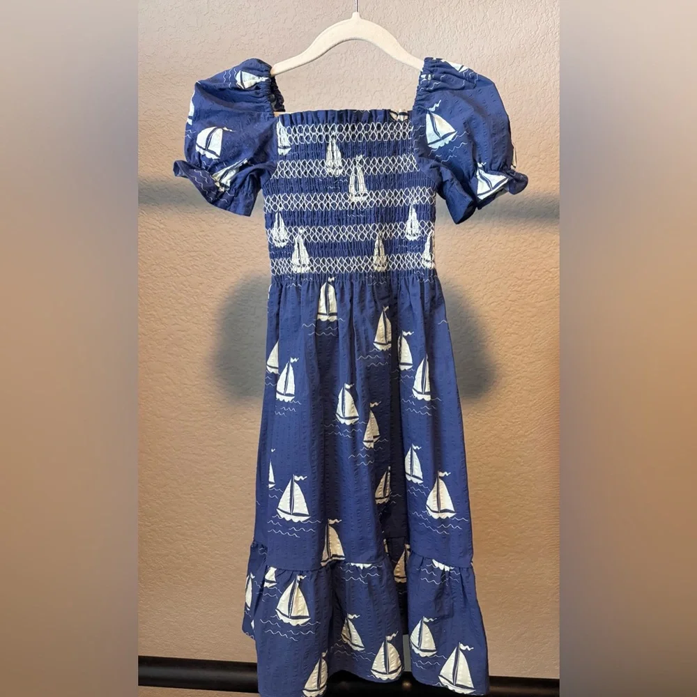NWT Girls Mini Rodini sailboat dress - Picture 1 of 5